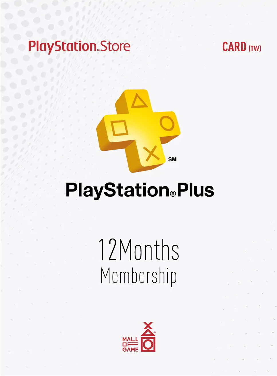 PlayStation®?Plus Gift Card - 12 Months (TW)